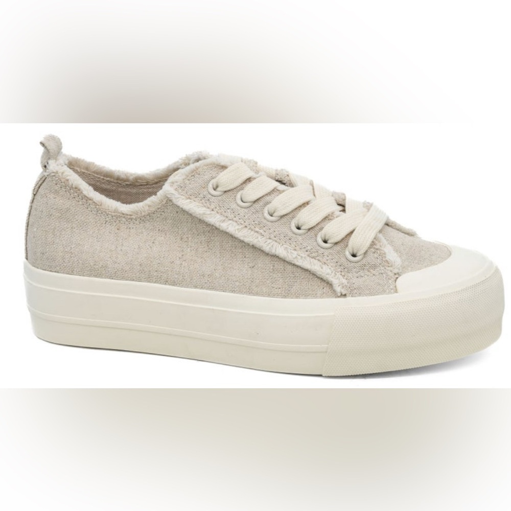 Corkys “Hey Girl” Natural Canvas Sneakers